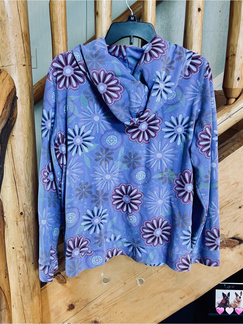 Fresh Produce colorful flowers hoodie - periwinkle / lavender - Picture 6 of 10